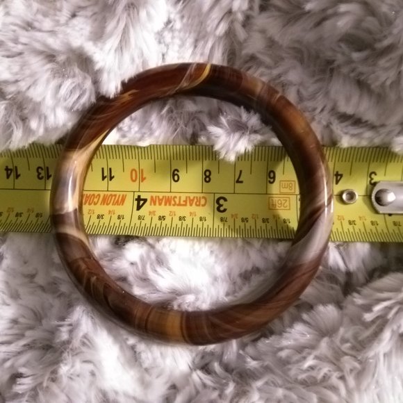 Genuine Tiger-Eye Bangle Bracelets - Picture 11 of 13